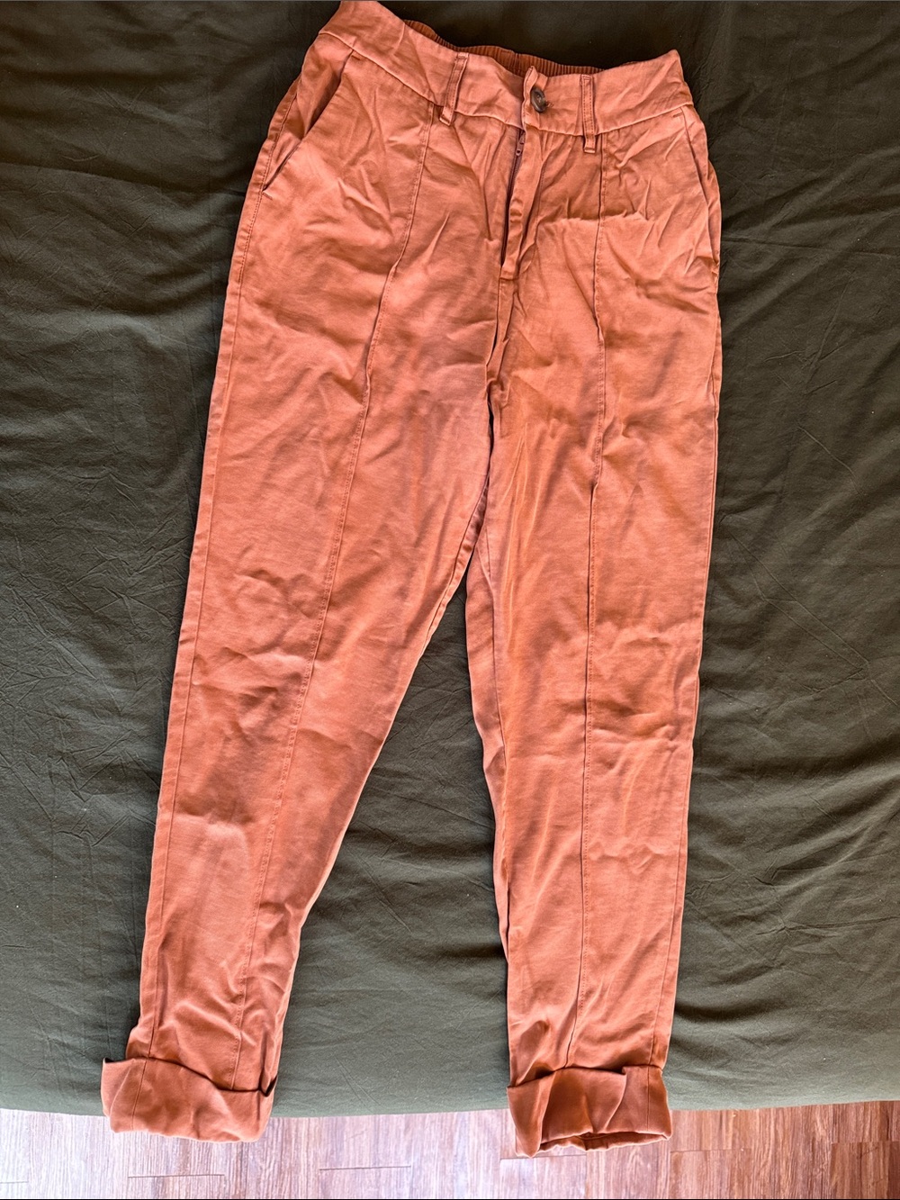 a new day Rust Pink Pull-On Tapered Trousers